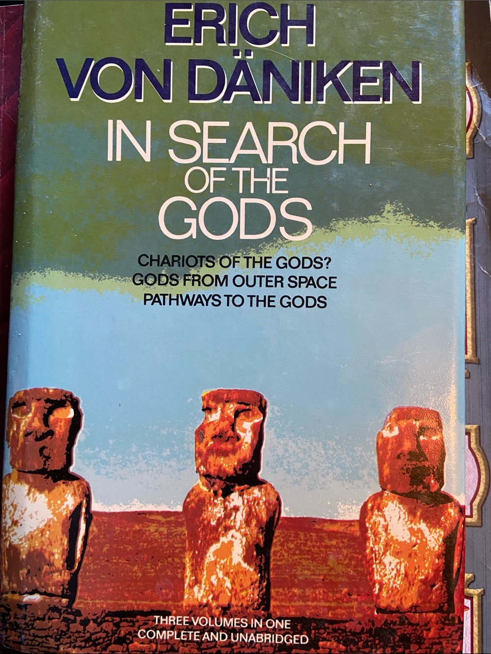 Ancient Aliens Von Däniken In Search of  the Gods book Easter Island statues